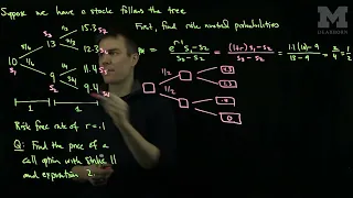 Pricing a Call Option using a Risk Neutral Tree Measure.