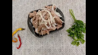 Холодная закуска из МЯСА! Мясо, маринованное с луком!/Meat marinated with onions!