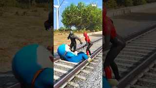 GTA V : SPIDER-MAN SAVING  DORAEMON🥺 | #shorts