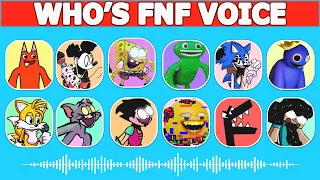 FNF - Guess Character by Their VOICE | Ban Ban, Jumbo, Alphabet Lore F, Rainbow Friends, Pibby....