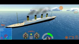 RMS Titanic sinking in Daytime