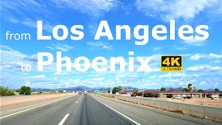 Driving from Los Angeles, California to Phoenix, Arizona on Freeway I-10. Part 1