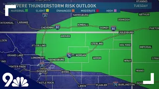 What is a severe thunderstorm risk outlook?