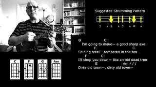 Dirty Old Town - Ewan MacColl / Dubliners - Ukulele Strum-Along Lesson - Jez Quayle