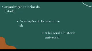 HEGEL: UMA NOVA CONCEPÇÃO DE ESTADO