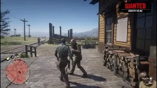 Red Dead Redemption 2 Marston fighting in Valentine