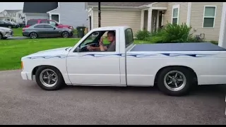 My 17 y/o took my 83 v8 s10 show truck out for his 1st drive