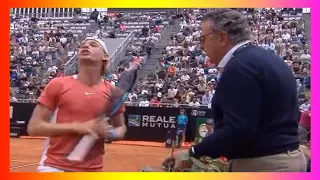 in front of the Italian crowd Denis Shapovalov screams as the referee row boils 'shut up'