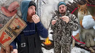 Eating TASTY TESTICLES TRAPPED for SURVIVAL! - Wild Food Trap, Porcupine, Beaver, Catch and Cook