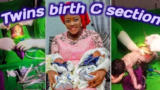 Birthing Twins 😱 - My 2hrs delivery vlog | FULL CEASARIAN SECTION | CS in Nigeria