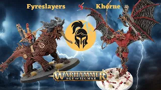 Age of Sigmar Battle Report: NEW Blades of Khorne vs Fyreslayers!!