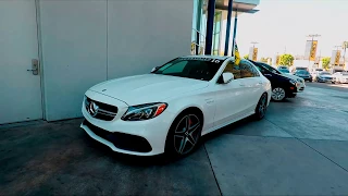 Test driving a Mercedes Benz C63s AMG!