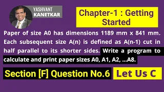 WAP in c calculate and print paper sizes A0, A1, A2, ...A8 || Chapter 1 || Getting started