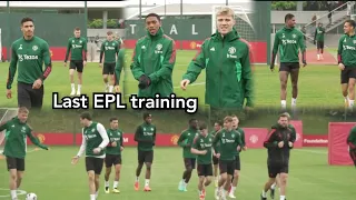 Last Man United EPL training, goodbye Varane, Martial Carrington training with Hojlund, Martinez...