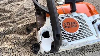 Штиль МС 362 Решение проблемы с подачей масла | Stihl MS 362 problem with applying chain oil solved!