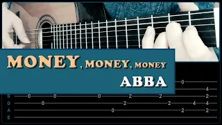MONEY, MONEY, MONEY Abba Fingerstyle Guitar Cover With TABS !!!