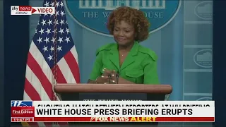 White House press briefing erupts as journalist shouts at Karine Jean-Pierre