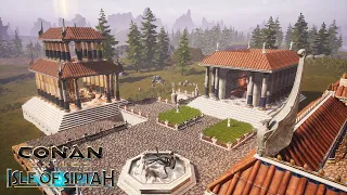 HOW TO BUILD A ARGOSSEAN CITY #3 - TEMPLE DISTRICT [SPEED BUILD] - CONAN EXILES