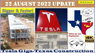 Tesla Gigafactory Texas 22 August 2022 Cyber Truck & Model Y Factory Construction Update (07:30AM)