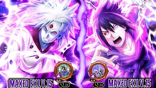 Full Maxed Sasuke Rinnegan Shadow EX LV.15 VS Full Maxed Madara Six Path EX LV.15 - NxB NV