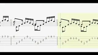 Mozart: Piano Sonata No. 16 in C Major, K.545 full tablature/sheet music for solo fingerstyle guitar