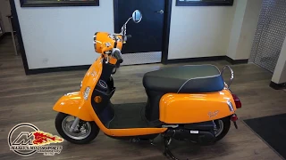 2021 Genuine Scooter Co. Buddy Kick 125 in Orange at Maxeys Motorsports in Oklahoma City