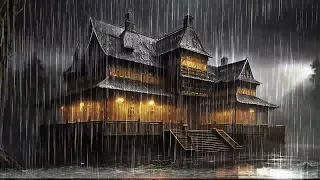 Relaxing Rain On Old Building Help You Fall Asleep & Sleep Soundly, Relief Insomnia, Study, Asmr