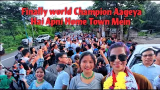 World Arm Wrestling Champion 2023 Miss Onam Gamno Welcome Back to Home Town Pasighat 🥰😘