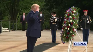 President Trump at Tomb of the Unknown Soldier on Memorial Day.