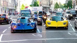 Guy brings out $6.5Million worth of Pagani Zondas into central London!