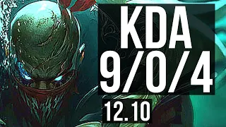 PYKE vs AHRI (MID) | 9/0/4, 800+ games, Legendary | KR Diamond | 12.10