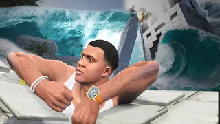 O MAIOR TSUNAMI CAUSADO POR UMA NUKE NO MAR   GTA 5