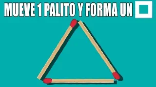 #197: MUEVE UN PALILLO Y FORMA UN CUADRADO ¿PUEDES HACERLO? |FoolBox | Reto de palillos