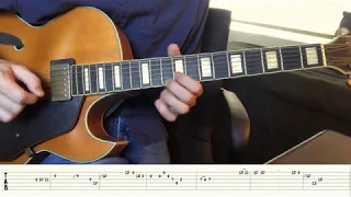 Days of Wine And Roses - Wes Montgomery Solo Transcription / Guitar Tabs / Tutorial - Ibanez AKJV95