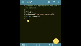 Python program to input a tuple & calculate sum of its elements