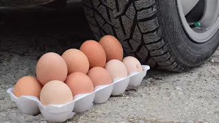 Crushing Crunchy & Soft Things by Car! EXPERIMENT CAR vs EGGS Compilation