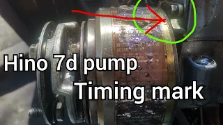 how to Hino 7d diesel pump timing mark