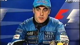 Alonso about Renault's launch control (Spain 2003)