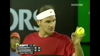 Roger Federer vs Hewitt   Round 4 Australian Open 2004 Highlights