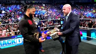Triple H presents Roman Reigns with a new Undisputed WWE Universal Title: WWE SmackDown 6/2/23