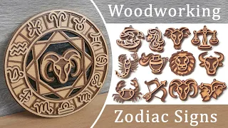 Zodiac signs - pattern for scroll saw, laser cutting, cnc, cricut