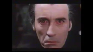 Rare footage of Christopher Lee putting in his hated red contact lenses (1970)