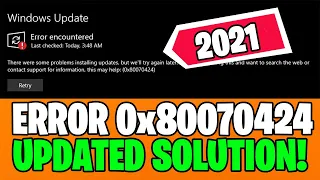 How To Fix 0x80070424 / Windows update 0x80070424 error fixed! 2021