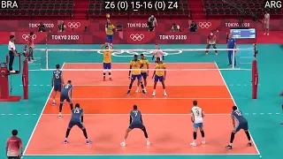 Volleyball Brazil - Argentina Amazing Full Match