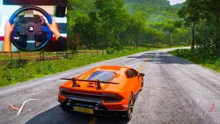 LAMBORGHINI HURACAN PERFORMANTE WITH STEERING WHEEL FORZA HORIZON 5 GAMEPLAY