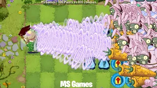 How many plants can defeat 100 Spring Gargantuar Zombies in Plants Vs Zombies 2