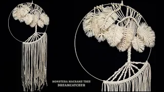 Monstera Macrame Tree Wall Hanging Dreamcatcher Tutorial