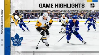 Penguins @ Maple Leafs 11/20/21 | NHL Highlights