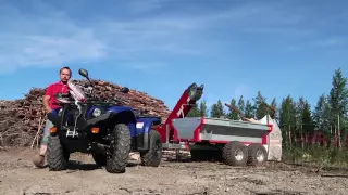 Firewood processor with Yamaha and ATV trailer