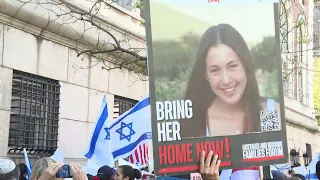 Protesters outside Columbia University demand release of Hamas-held Israeli hostages | AFP